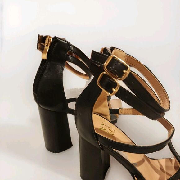 NWT New York & Company Women’s Black Slingback Sandals sz 6 Officewear Casual - Picture 6 of 9